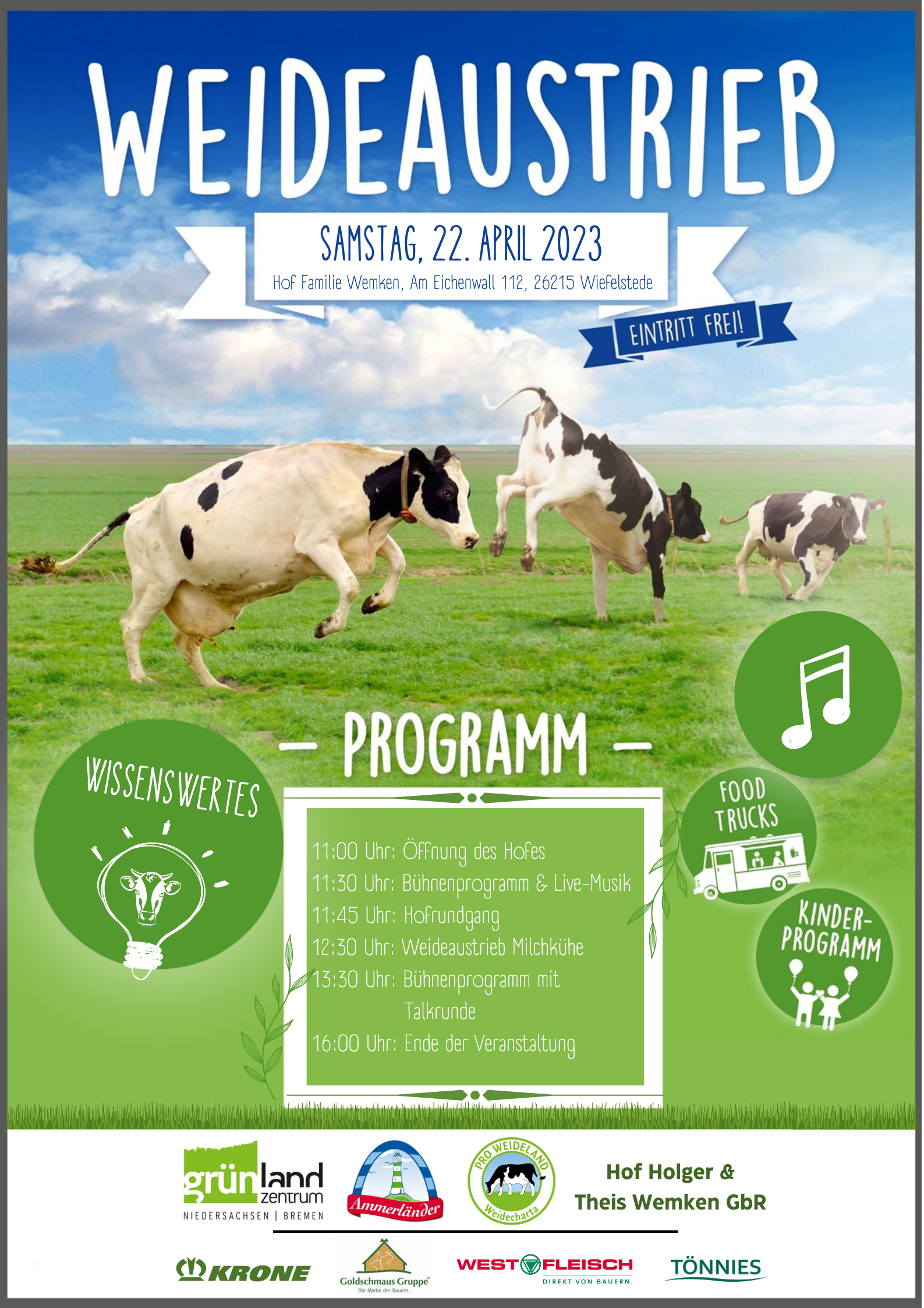 Poster Weideaustrieb Wiefelstede